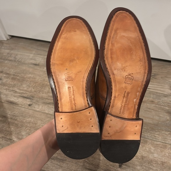 Johnston Murphy Vintage Oxford Wingtip Shoe Brown Leather Lace Size 9.5 - Picture 7 of 8